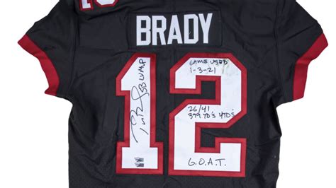 Game-worn Tom Brady Tampa Bay Buccaneers jersey sells for record $480K ...