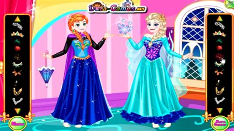 Play Elsa With Anna Dress Up game Frozen Adiel Games - YouTube