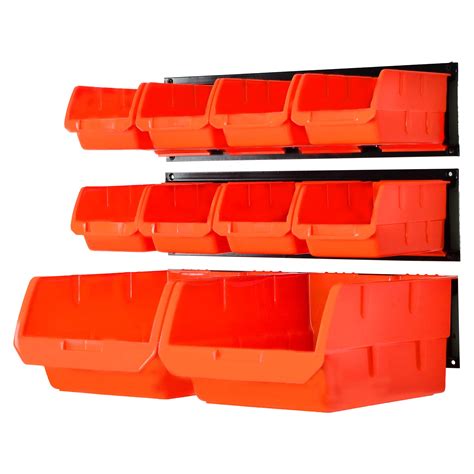 Buy Wallmaster Wall ed Storage Bins, Wall Storage Bins Parts Rack 10 ...