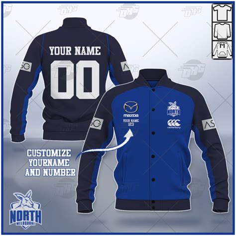 Personalised AFL North Melbourne 2021 Season Home Guernsey Jacket ...