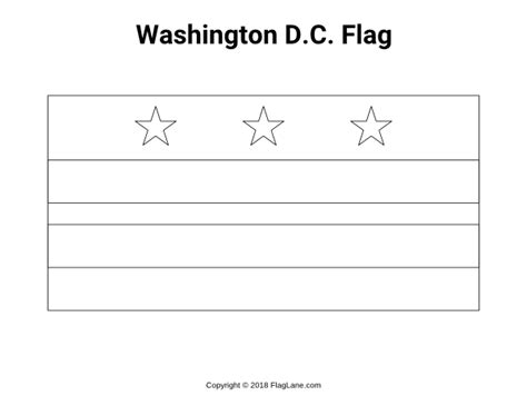 Free printable Washington, D.C. flag coloring page. Download it at ...