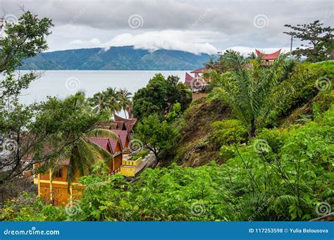 View of Island Samosir on Lake Toba Stock Photo - Image of nature ...