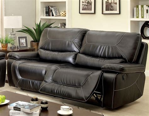 Sofa Recliner Reviews: Black Leather 2 Seater Recliner Sofa