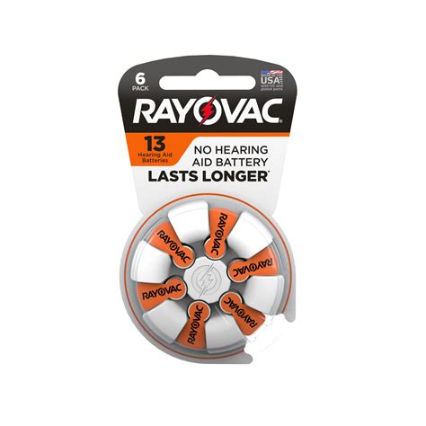 Rayovac Size 13 Hearing Aid Batteries, 6-Pack 13-6 - Walmart.com