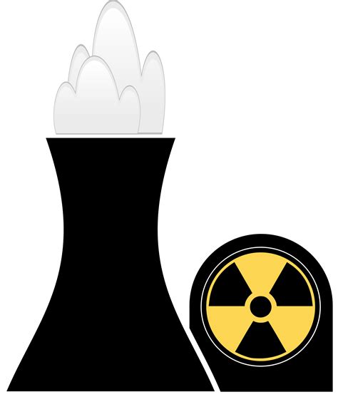 Clipart - nuclear plant black