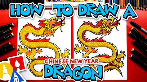 How To Draw A Chinese New Year Dragon - Advanced - YouTube