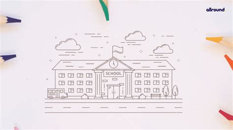 How To Draw A School ? - Step by Step Drawing Guide for Kids