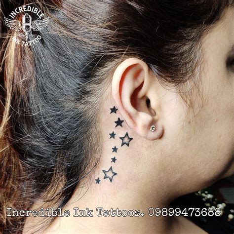 Stars Tattoo on Neck #girltattoo #startattoo #necktattoo | Neck tattoos ...