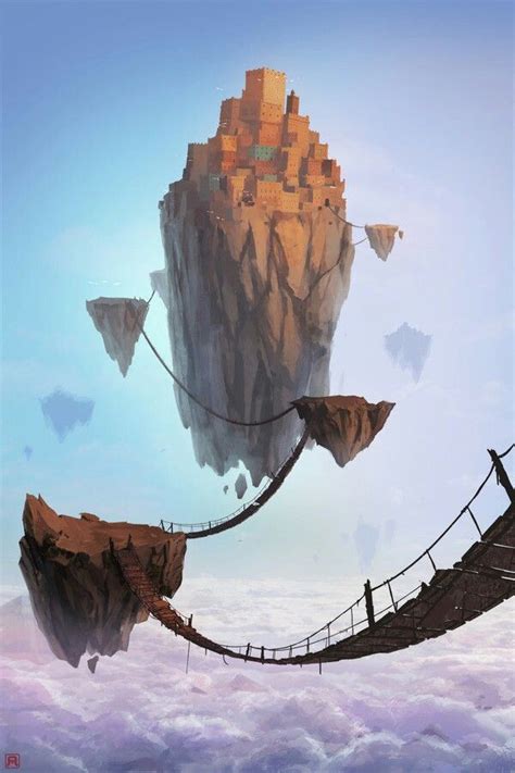 Floating city | Environment concept art, Fantasy art landscapes ...