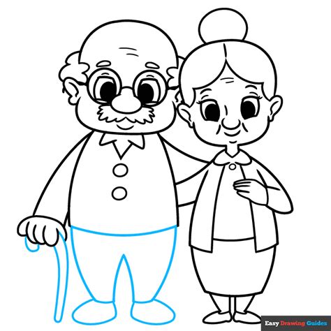 How to Draw Grandparents - Really Easy Drawing Tutorial