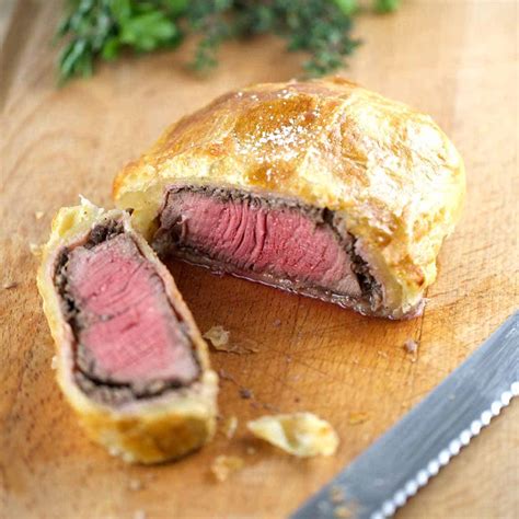 Individual Beef Wellington with Mushroom Sauce - Jessica Gavin