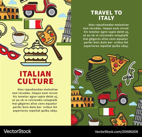 Travel to italy vertical commercial brochures with