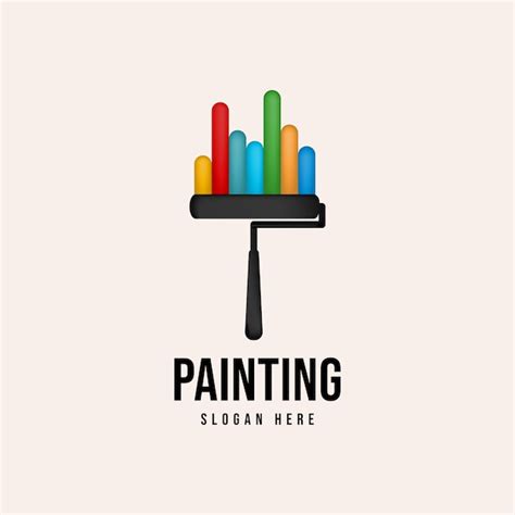 Free Vector | Roll Painting logo Ideas Inspiration logo design Template ...