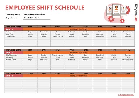 Employee Schedule Template Excel Fresh Monthly Employee Schedule ...