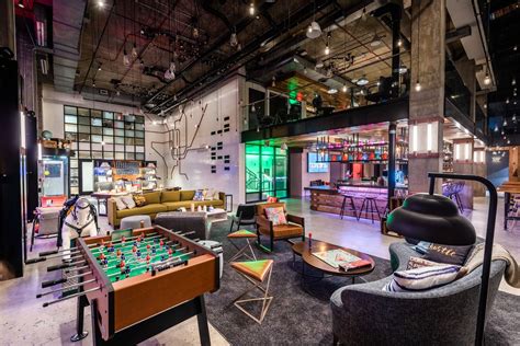 Inside Moxy Hotel’s New Millennial-Friendly Game Room Bar Downtown ...