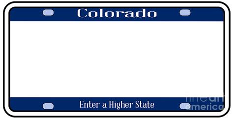 Blank Colorado State License Plate Digital Art by Bigalbaloo Stock ...