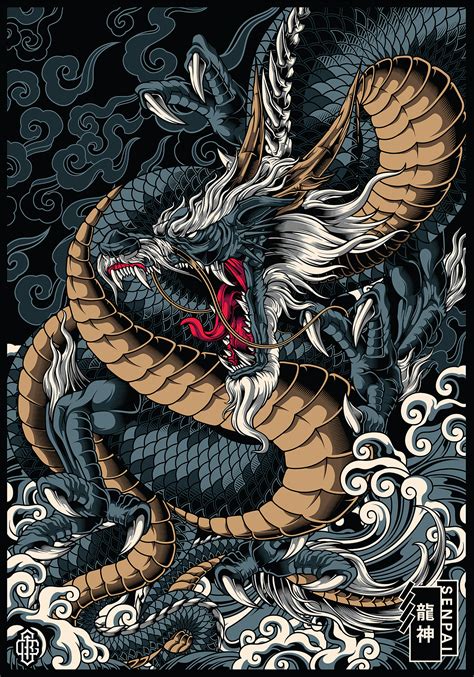 DRAGON RYUJIN | God of the Sea | Commission Project. on Behance ...