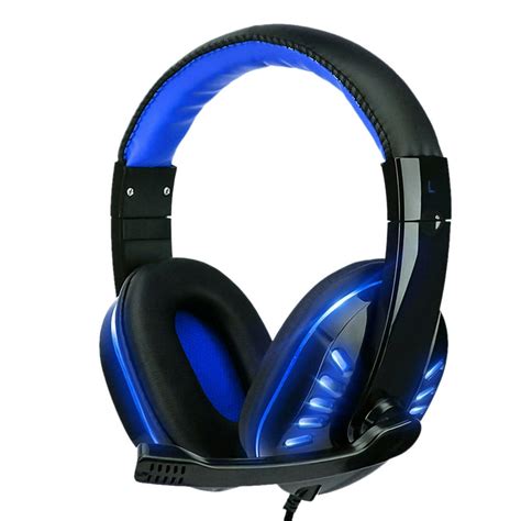 Computer Gaming Headphone with LED Light（Black Blue） - Walmart.com ...