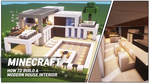 Minecraft Modern House Interior Tutorial How To Build In 72 You