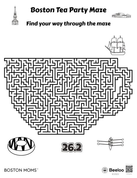 Boston Tea Party Maze • Beeloo Printable Crafts and Activities for Kids