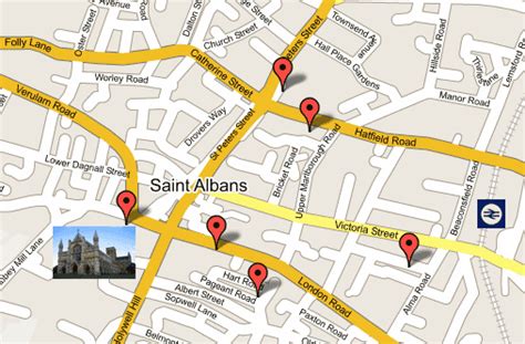 St Albans Map - United Kingdom