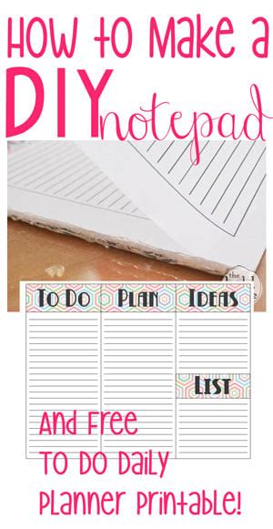 How to Make a DIY Notepad {and free planner page printable..cuz we ...