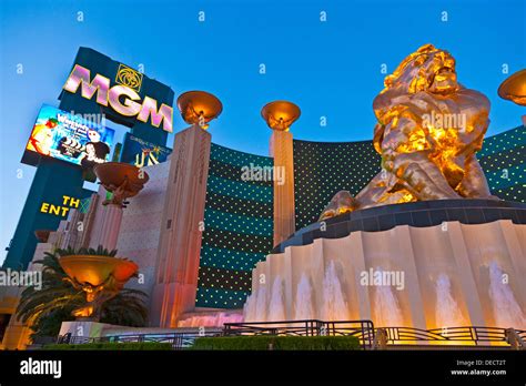 Leo the Lion bronze statue outside the MGM Grand Hotel & Casino, Las ...