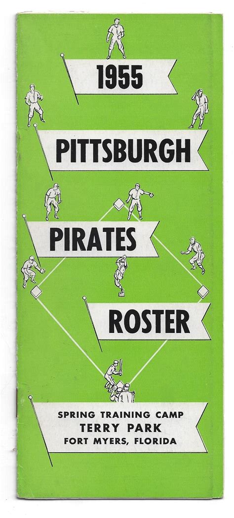 Lot Detail - 1955 Pittsburgh Pirates Spring Training Roster w/Roberto ...