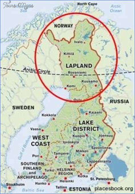 LAPLAND MAP - ToursMaps.com