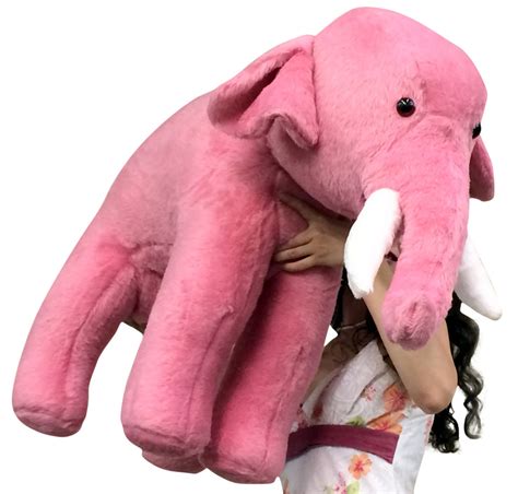 American Made Giant Stuffed Pink Elephant 3 Feet Long Soft Large ...