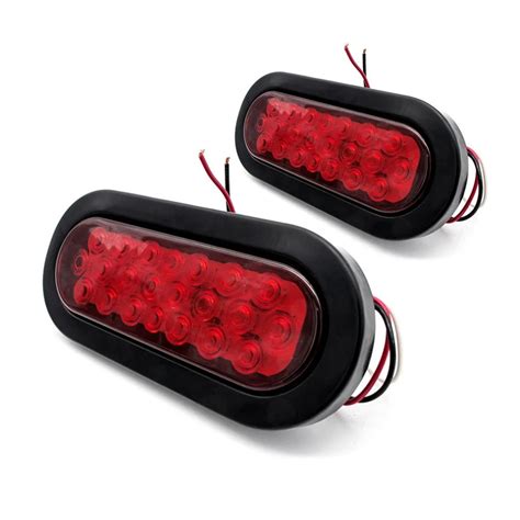 LED Trailer Oval Rear Tail Lights For Trailers For Trucks Warning ...