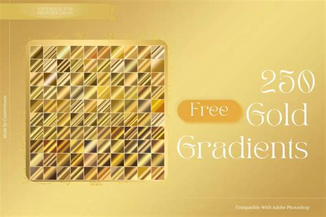 250 Gold Gradients Photoshop Free Download - Creativetacos