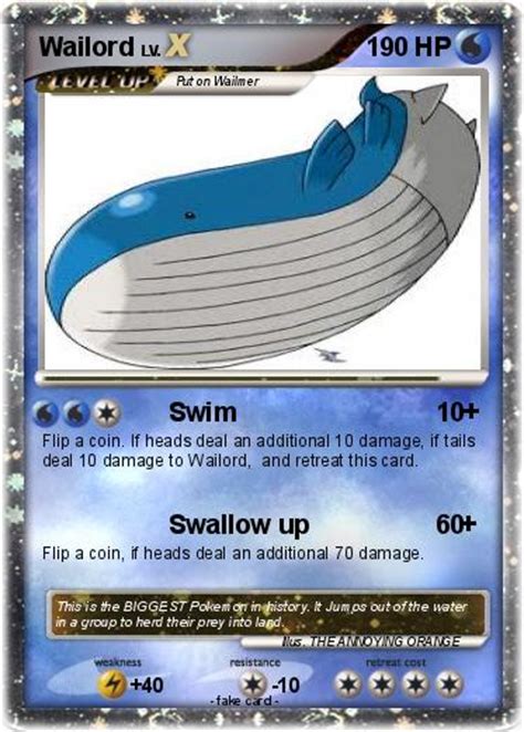 Pokémon Wailord 471 471 - Swim - My Pokemon Card