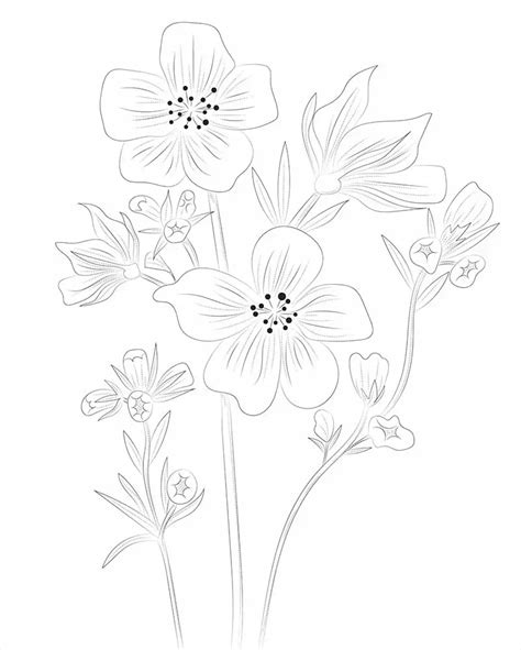 Cute Sketches Of Flowers