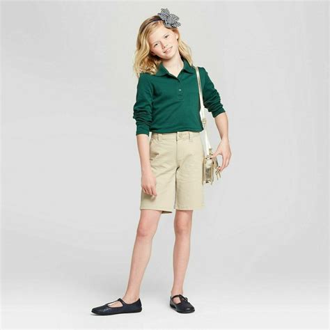 Cat & Jack Plus Size Girls' Chino Uniform Bermuda Shorts