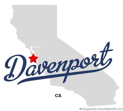 Map of Davenport, CA, California