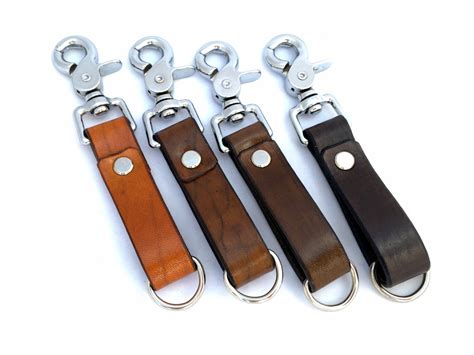 PERSONALIZED LEATHER KEYCHAIN with initials // Leather Key Holder ...