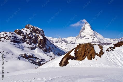 Matterhorn, logo of toblerone chocolate, located in Switzerland Stock ...