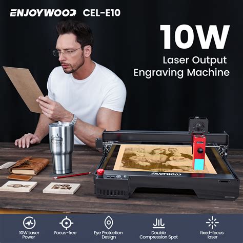 ENJOYWOOD CEL-E10 Pro 60W Laser Engraver Cutter Machine Real 10W ...