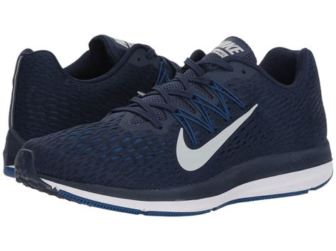 Nike Air Zoom Winflo 5 (midnight Navy/pure Platinum) Running Shoes in ...