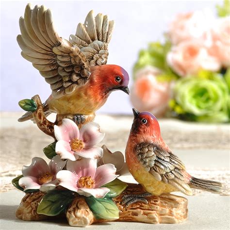 Creative Handmade Ceramic Bird Figurine Decorative Home Decorations ...