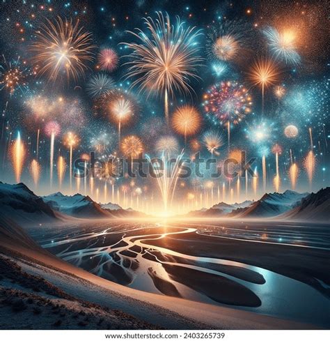 Happy New Year 2024 Fireworks Celebration AI-generated image 2403265739 ...