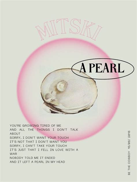 a pearl poster mitski | Graphic poster, Music poster design, Music poster