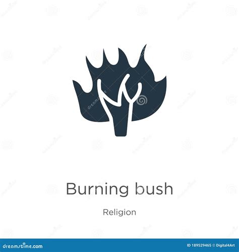 Burning Bush Icon Vector. Trendy Flat Burning Bush Icon from Religion ...