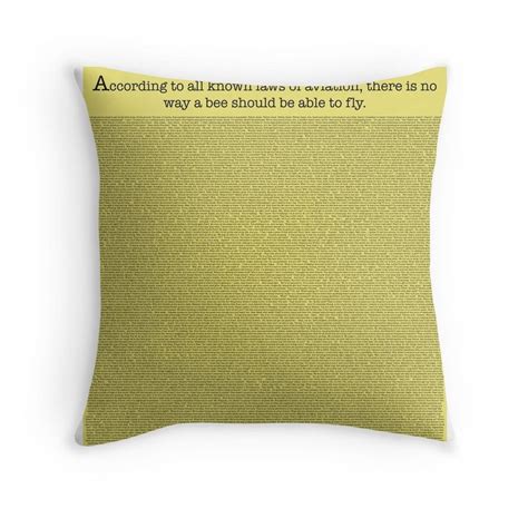 The Entire Bee Movie Script Throw Pillow by mega-megantron | Bee movie ...