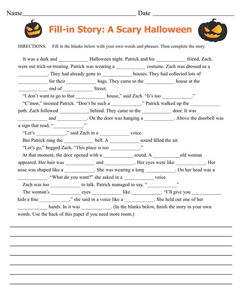 Create Your Own Fill In The Blank Story - Printable Form, Templates and ...