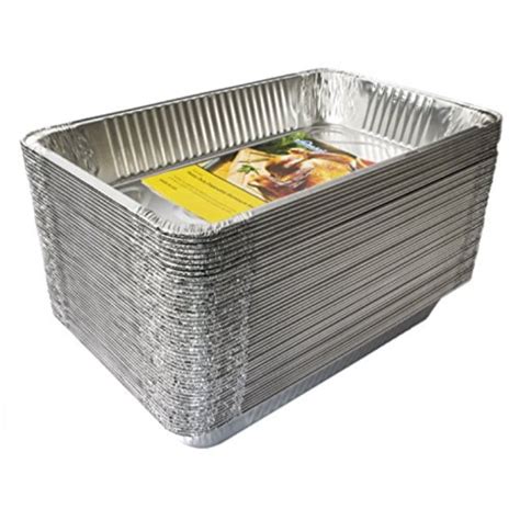 ehomea2z aluminum foil pans full size disposable 50 pack 21 x 13 x 3 ...