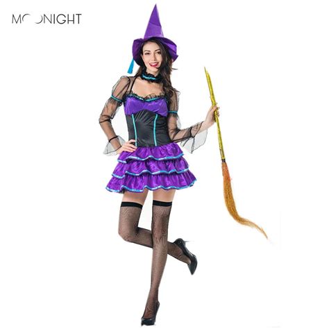 MOONIGHT Gothic Witch Halloween Costume Sorceress Costume Adult Witch ...