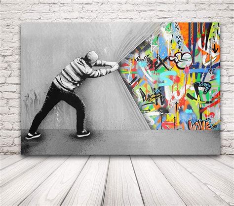 Amazon.com: Modern Creative Graffiti Wall Art Colorful Street Art ...