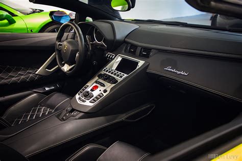 Black Leather Interior in Lamborghini Aventador - BenLevy.com